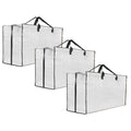 3 Pack Heavy Duty Moving Bags, Extra Large Clear Storage Bags with Zipper and Handles, Moving Boxes & Storage Bins Alternative, Packing Supplies, Moving Supplies for Dorm Room Essentials - size: 3 Pack
