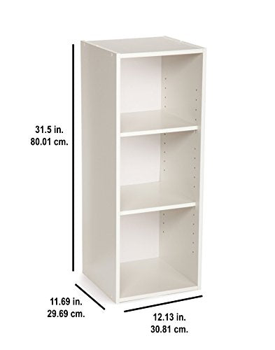 ClosetMaid #8987 Stackable 3-Shelf Organizer, White - color: White