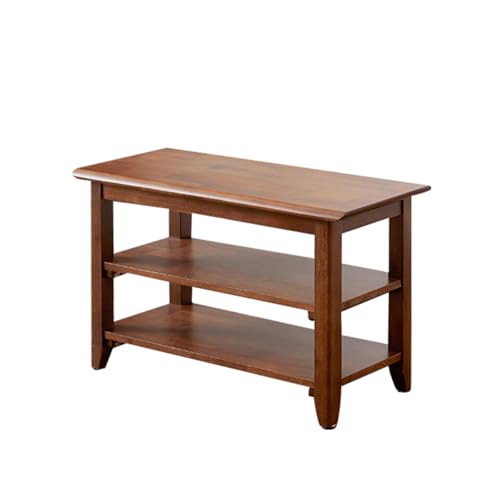 XKZG Storage Bench Wooden Shoe Rack Bench Rustic Solid Wood Entryway Bench (Brown,23.6") - color: Brown, size: 23.6"W x 11.8"D x 16.5"H