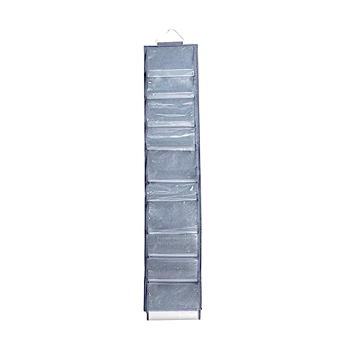 Household Essentials Over-the-Door Cotton Blend and Plastic Shoe Organizer with 20 Storage Pockets, Denim - color: Denim