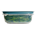 Rubber maid Storage Containers, Easy Find Lids, Teal, 9-cup, Flex & Seal, Leak Proof Lids, Food Storage Set, Clear Meal Prep Flex Containers, 3 Piece Set, Assortment - size: 9 Cup