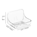 Adhesive Soap Dish for Shower Wall – Removable Acrylic Soap Holder with Drain Holes, Compact for RV Bathroom, Kitchen Sink, or Shower – No Drilling – Sandra Series - size: Soap Dish