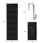 24 Large Pockets Upgraded Over the Door Shoe Organizer, Enhanced Hanging Solution Holder Closets, Shoe Cabinets for Everyone