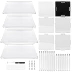 Clear Cabinet Organizer, 4 Pack Acrylic Cabinet Organizer and 1PC Acrylic Display Box, Stackable Spice Rack Organizer Shelf for Kitchen Dishes, Spices, Soda Cans and Bottles