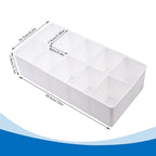 Plastic Belt Organizer, 10 Compartments Drawer Storage, Ties Holder Box with Removable Dividers, Organizers for Socks Bow Ties, for Closet and Drawer