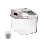 Fhiny 11LB Dog Food Storage Container, Airtight Pet Treat Bin Translucent Dry Food Grain Storage Barrels Sealed Bucket Moisture-Proof Plastic Cat Puppy Food Bin with Seal Locking Lid Keep Fresh - size: L:10"L x 7.5"W x 10"H