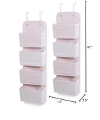 Delta Children GAP babyGap 2-Pack Over the Door Storage Organizer with 4 Pockets, Pink - color: Pink