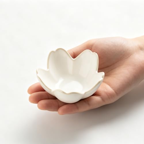 Ceramic Ring Holder Tray - Decorative Floral Trinket Bowl for Jewelry Storage & Vanity Decor, Bathroom Sink, Entryway Foyer, Nightstand(white) - color: white