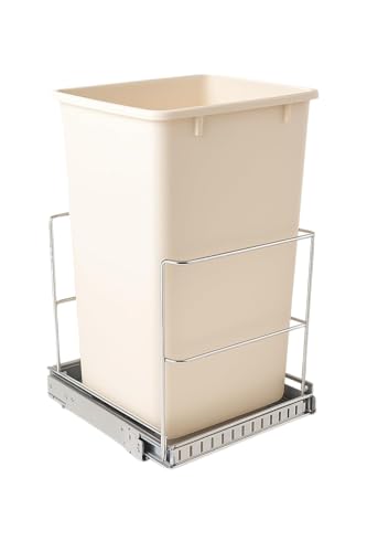 HOLDN’ STORAGE Pull-Out Cabinet Trash Can Organizer, Fits 9 Gal/35 Qt Bins, Heavy-Duty Chrome Frame, Soft-Close Slide, Adaptable Mounting Options, Fits 12”+ Cabinet Opening, Bin Not Included