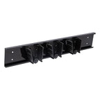 Restaurantware 17.7 Inch Snap-In Design Mop Holder, Black Plastic, 3 Customizable Slots, Screws Included