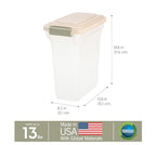 IRIS USA Dog Food Storage Container, Airtight Lid, Up to 13 Pounds Pet Food Storage, Versatile Pet Food Bin, Treats, BPA Free, Almond - color: Almond