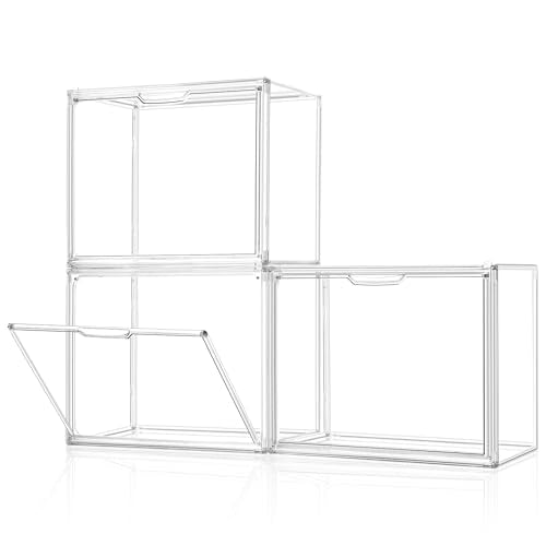 starogegc 3Pack Clear Plastic Handbag Storage Organizer for Closet, Acrylic Display Case for Handbag and Purse, Purse Organizer for Closet with Magnetic Door for Book, Toys, Hat - size: 3