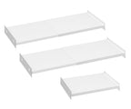 Closet Shelf Divider Expandable Cabinet Tension Shelving Rack Heavy Duty Metal DIY Shelves Separator for Wardrobe Cupboard Cabinet Pantry Kitchen Bathroom,White,3packs - size: 11.8"D x 16.9"-31.5" W-3PCS