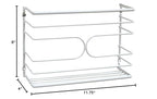 Deco Brothers Wall Mount Kitchen Wrap Organizer Rack, White