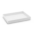 Poppin Large Accessory Tray, White, Rectangular - color: White, size: 13.8" x 9.8" x 1.8"