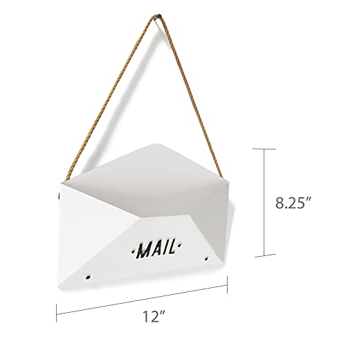 Barnyard Designs Wall Envelope Mail Organizer Rustic Vintage Decorative Mail Holder for Home and Office Decor 12” x 8.25”