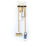 Full Circle Get A Grip, Wall-Mounted Mop and Broom Organizer, Lightweight Bamboo with Foam Pegs, Easy to Install Home Organization, Also Perfect for Garden Tools and Garage, Small - size: Small, 3 pegs