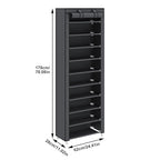 UDEAR 10-Tier Free Standing Shoe Rack Sturdy Shoe Rack Organizer for Closet Entryway Stackable Shoe Shelf with Dustproof Cover,Grey - color: Grey