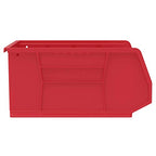 Akro-Mils 30250 AkroBins Plastic Storage Bins, Space-Saving Stackable Bins for Garage, Pantry, Craft Organization, 15" x 16" x 7", Red, 6-Pack - color: Red