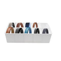 Plastic Belt Organizer, 10 Compartments Drawer Storage, Ties Holder Box with Removable Dividers, Organizers for Socks Bow Ties, for Closet and Drawer