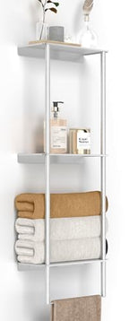 Towel Racks for Bathroom, 3 Tier Towel Rack with Shelf and Towel Bar, Wall Mounted Towel Rack, Towel Storage and Organizer - Brushed Nickel - color: Brushed Nickel - 3tier