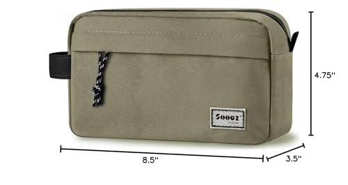 Sooez Big Capacity Pencil Pen Case, Upgraded Canvas Pencil Pouch Large Pencil Bag Organizer, Separate Compartments Easy Grip Handle, Aesthetic Supply for School Teens Adults, Army Green - color: Canvas Army Green