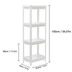 HIEEY 4 Tier Bathroom Shelf,Bathroom Rack, Shelves Organizer, for Bathroom Laundry Pantry Kitchen Narrow Places
