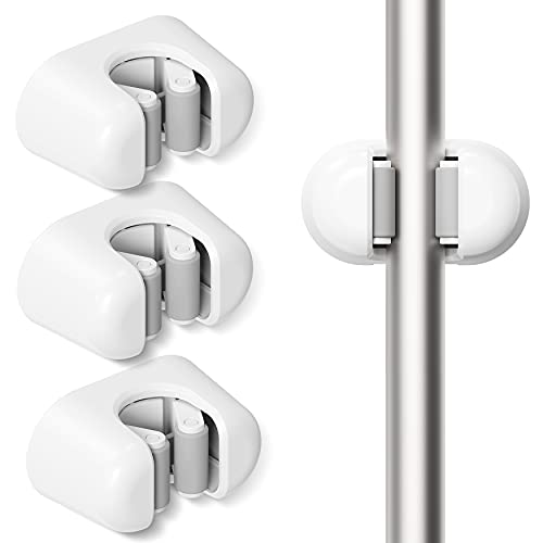 BEZOX Broom Holder, 3 PCS Wall Mount Mop Organizer Gripper, Self-adhesive Cleaning Suppliers Hanger Stands Rack for Bathroom, Kitchen, Garden, Garage Organization Storage - style: Classic