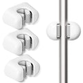 BEZOX Broom Holder, 3 PCS Wall Mount Mop Organizer Gripper, Self-adhesive Cleaning Suppliers Hanger Stands Rack for Bathroom, Kitchen, Garden, Garage Organization Storage - style: Classic