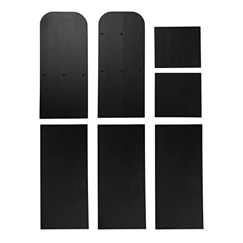 VERGOODR Desktop Adjustable Natural Wood Book Shelf Organizer Office Storage Rack Display Stand Caddy Set Expandable Desk Organizer (Black) - color: Black
