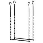 Closet Lower Hanging Bar, Adjustable Width and Height Closet Hanging Organizer Heavy Duty Closet Extender Hanging Rod Space-Saving Clothes Hanging Bar,2 Pack Black