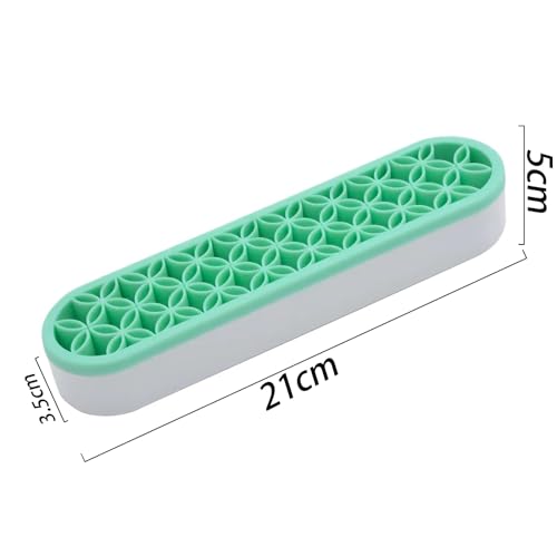 2 PCS Multi-Purpose Cosmetic Storage Box, Desktop Organizers Silicone Make Up Brush Storage Stand, Desktop Storage Box for Eyeliner Pencil, Art Supplies, Painting Brush (Green) - color: Green