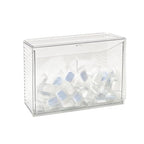 Clear Dishwasher Detergent Pod Holder for Kitchen Cabinet, Plastic Under Sink Storage and Organizer for Lid, Sponge, Coffee Pods, Large Laundry Pods Dispenser Box with Divider