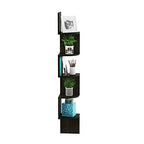 Furinno ROSSI Floating Book Shelves for Wall, 5-Tier Zigzag Corner Shelf Wall Mounted, Radial Corner Floating Shelf, for Living Room, Bedroom, Bathroom, Home Office, Espresso