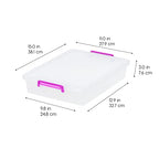 IRIS USA 6 Qt. Plastic Craft Storage Container Bins with Lids, 6 Pack, Small Art & Office Supply Organizer Tote, Sensory Bins & Boxes for Home & University, Stackable, Secure Latch Buckles, Clear - size: 6 Qt. - 6 Pack, style: STACK