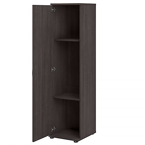 Bush Business Furniture Universal 6 Piece Modular Closet Storage Set with Floor and Wall Cabinets in Storm Gray