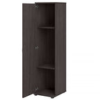 Bush Business Furniture Universal 6 Piece Modular Closet Storage Set with Floor and Wall Cabinets in Storm Gray