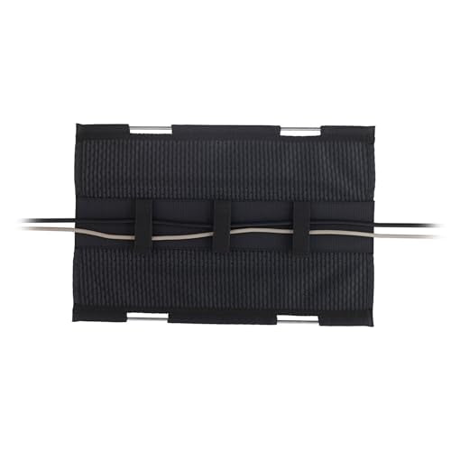 PERFECT POSTURE Mini Mesh Cable Organizer – Clamp-Mounted Under Desk Cable Management System, Flexible Mesh & Standing Desk Compatible – Black, 19” (1-Pack) - color: Black, size: 19" 1 Pack