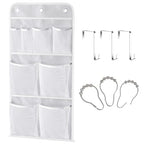 MISSLO Hanging Mesh Pockets Hold 340oz/1000ml Shampoo Shower Organizer with Over the Door Hooks