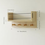Entrance Coat Rack ，Coat Hooks, Wall-Mounted Wooden Hook Rack, Wall-Mounted Shelves are Very Suitable (Oak Color Finish-B-1) - style: Oak color finish-B-1