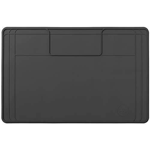 The Original Under Sink Mat - Silicone Waterproof mat, Trimmable, Easy to Clean, Kitchen cabinet liner, Under sink protector mats, Drip Tray with Lip (Dark Gray, 31" x 22") - color: Dark Gray, size: 31" x 22"