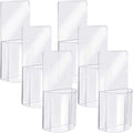 6 Pieces Acrylic Remote Control Holder Transparent Wall Mount Organizer Clear Acrylic Media Storage Box