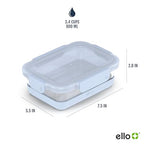Ello Duraglass 3.4 Cup Meal Prep Sets 10Pc,Set-Glass Food Storage Container with Silicone Boot and Airtight BPA-Free Plastic Lids,Dishwasher,Microwave,and Freezer Safe,Halogen Blue,5 Count (Pack of 2) - color: Halogen Blue with Boot, size: 3.4 Cup (Pack o