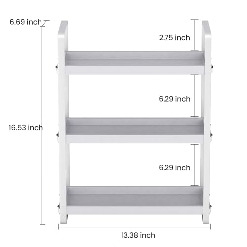 HNRLOY Bathroom Counter Organizer,Bathroom Countertop Organizer,Counter Shelf,Countertop Storage,Organization and Storage,Makeup Shelf,Sink Caddy(Grey 3 Tier) - color: Grey 3 Tier