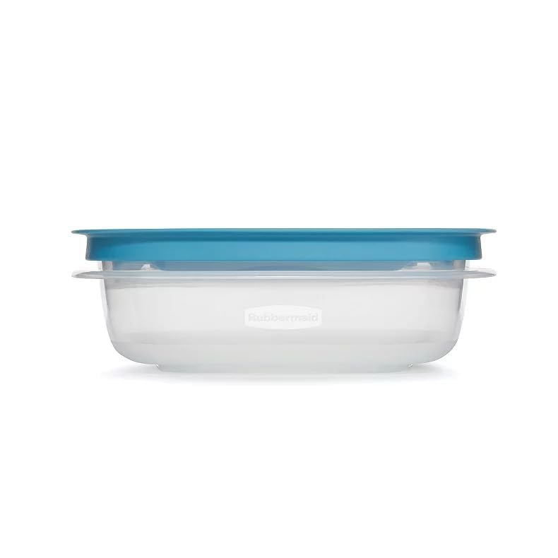 Rubber maid Storage Containers, Easy Find Lids, Teal, 3 cup, Flex & Seal, Leak Proof Lids, Food Storage Set, Clear Meal Prep Flex Containers, 3 Piece Set, Utenselux - size: 3 Cup