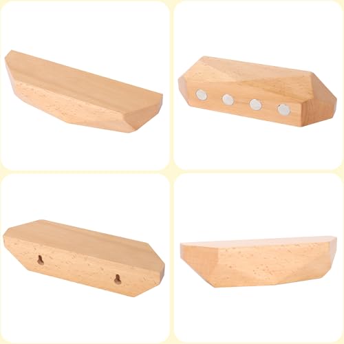 OCIOLI Key Holder Wall Mount Magnetic Key Holder Key Rack Key Hanger Key Hooks for Wall, Home Decor, House Decor, Apartment Decor, Living Room (Wood) - color: Wood