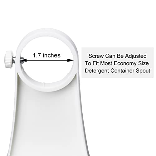 Laundry Detergent Cup Holder, Fabric Softener Drip Catcher, Firmly Holds on Bottle Spouts, Keeps Washer Dryer and Floor Clean and Organized - Pack of 2