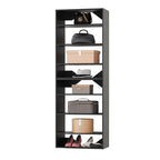 ROOMTEC Modular Closet System, 25.5" Shelf Closet Tower Wall-Mounted Closet Organizer, Wooden Tower for Walk-In Closets, Wardrobe Storage Kit, Black - size: 25.5" Wide, style: Model 10