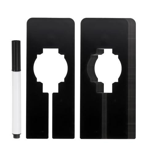 PATIKIL Clothes Dividers for Hanging Clothes, 8 Pack Rectangle Clothing Rack Dividers Blank Labels Sorting Separator with Marker Pen for Closet, Black - color: Black