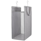 FENTEC Fentec Hanging Laundry Hamper, Hanging Laundry Basket, Slim Laundry Hamper Bag with Handles, Portable Hanging Closet Hamper, Mesh Heavy Duty Hanging Laundry Bag (Grey,1 Pack) - color: Grey, size: 1 Pack-One section